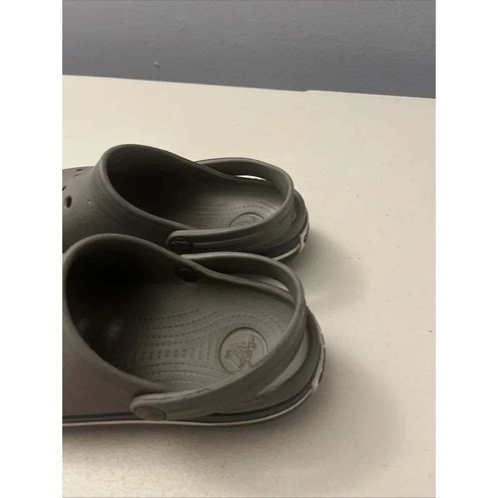 Children's Size 12/13 Gray Crocs Slip On Slipper Water Shoes Some Wear